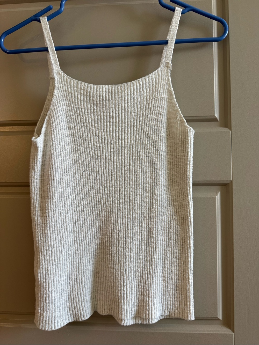 Cream Ribbed Knit top